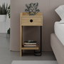 Hanah Home Sirius Left - Oak v2 Mesita de Noche Roble 32x61x30cm